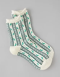 AE Graphic Cropped Crew Socks 2-Pack
