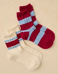 AE Marled Cropped Crew Socks 2-Pack