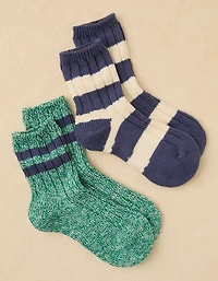 AE Marled Cropped Crew Socks 2-Pack