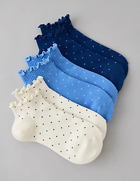AE Ruffle Shortie Crew Socks 3-Pack