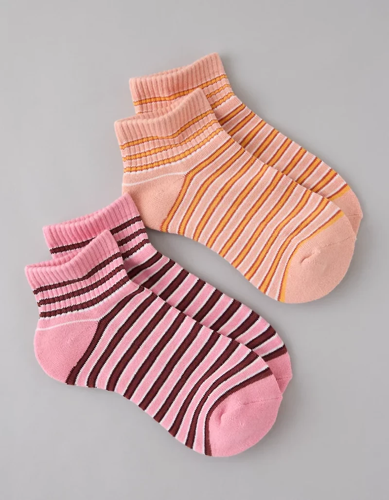 Lot de deux paires mi-chaussettes basses à image AE