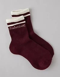 AE Budweiser Cropped Crew Socks