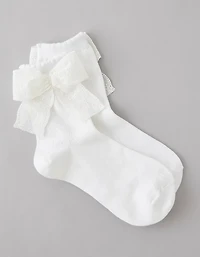 AE Bow Cropped Crew Socks