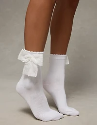 AE Bow Cropped Crew Socks