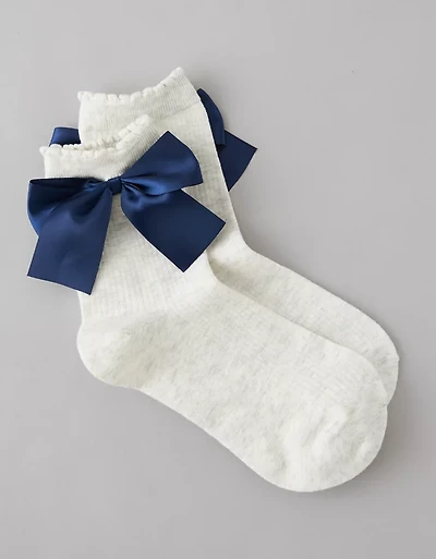 AE Bow Cropped Crew Socks