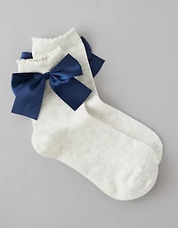 AE Bow Cropped Crew Socks