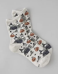 AE Snoopy Cropped Crew Socks