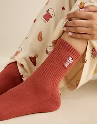 AE Snoopy Graphic Cropped Crew Socks 2-Pack