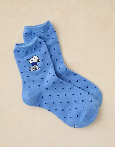 AE Snoopy Cropped Crew Socks