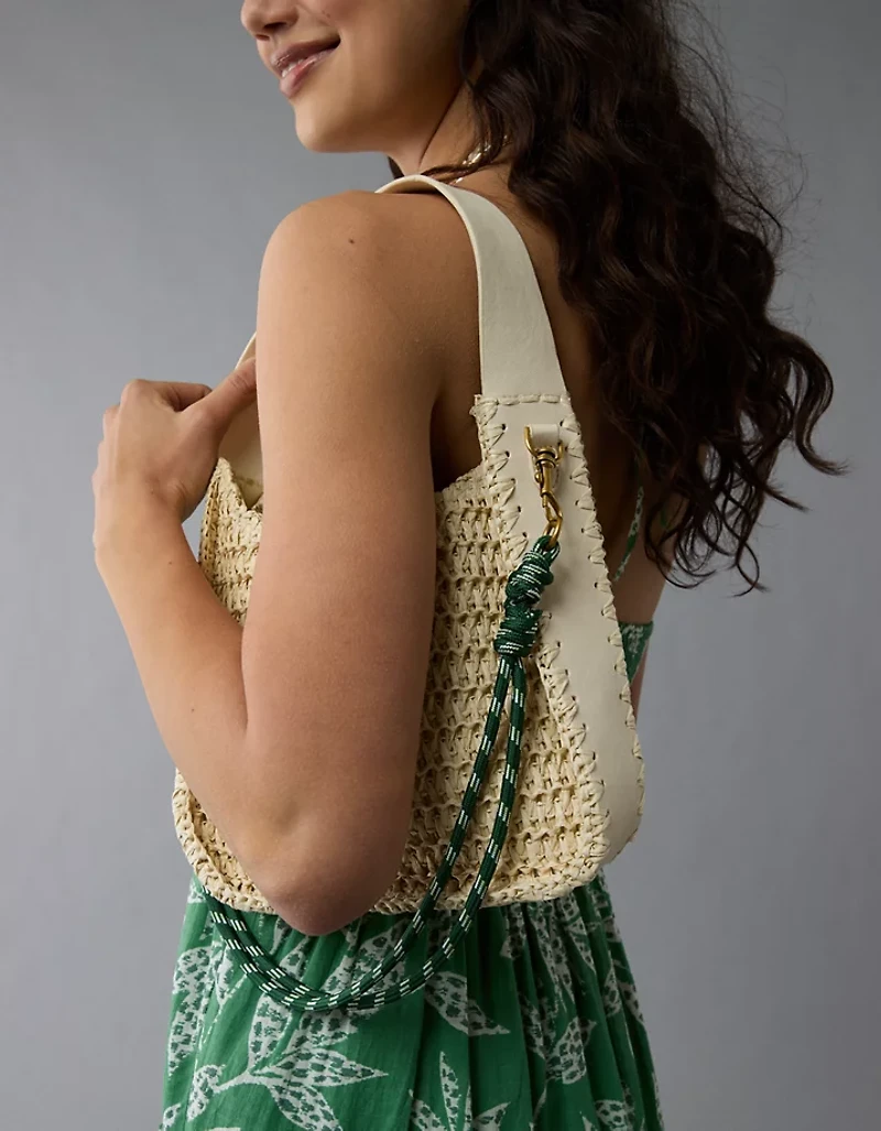 AE Mini Raffia Tote Bag