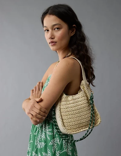 AE Mini Raffia Tote Bag