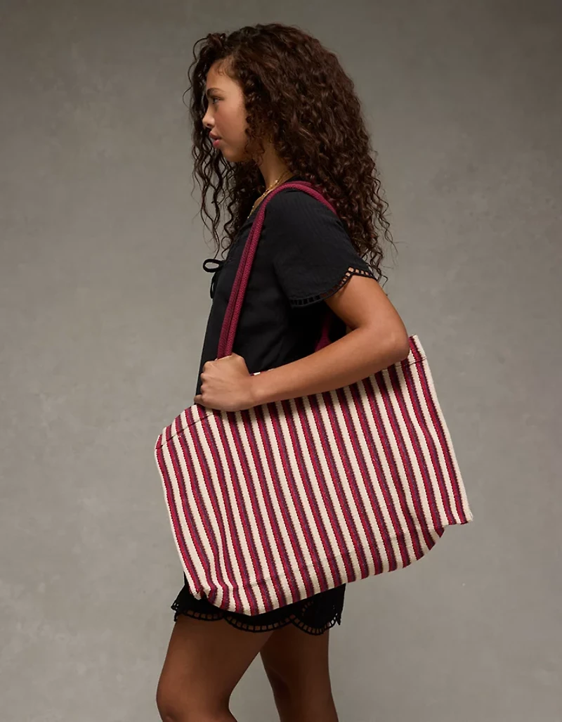 Sac fourre-tout rayé surdimensionné AE