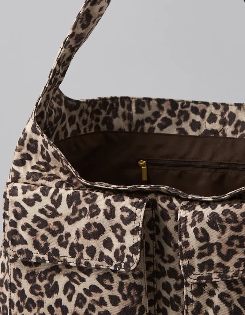 Sac bohème ample à imprimé léopard AE