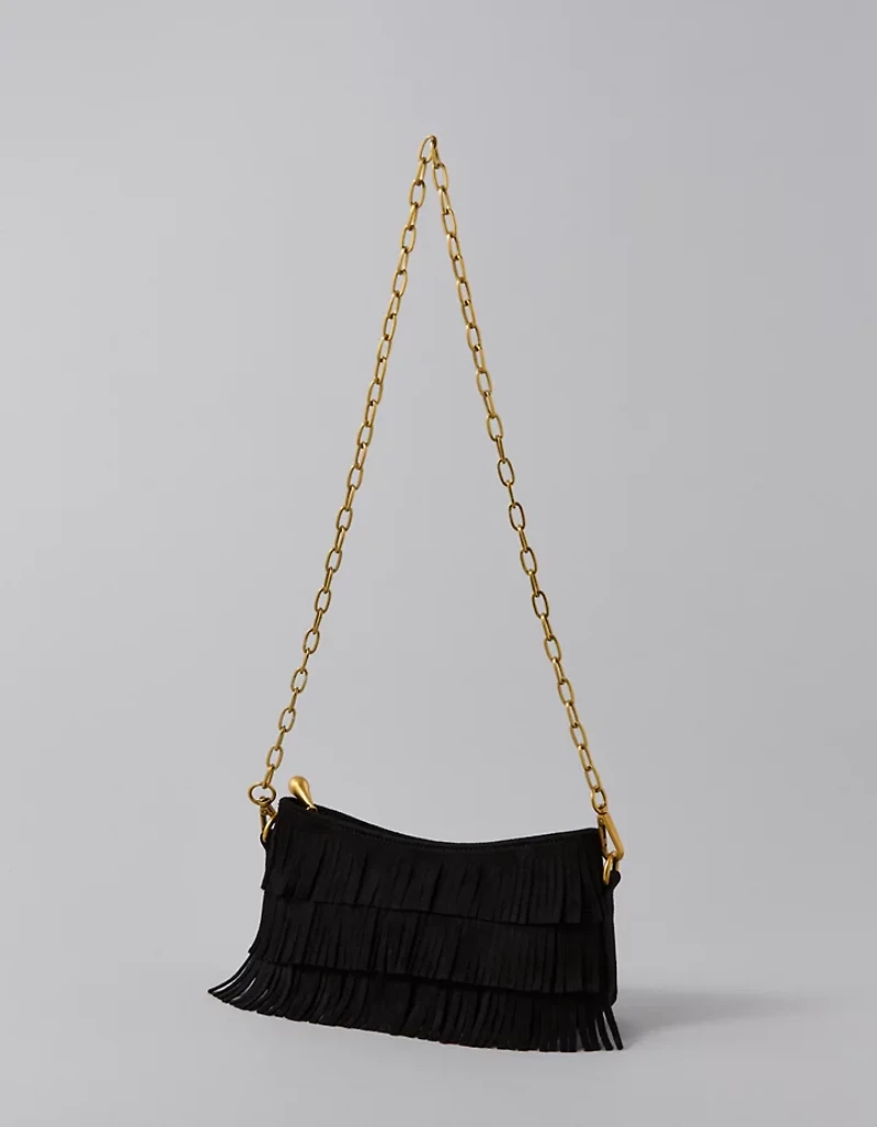 AE Fringed Baguette Bag