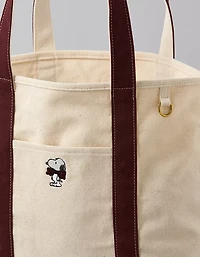 AE Cotton Canvas Snoopy Bow Tote Bag
