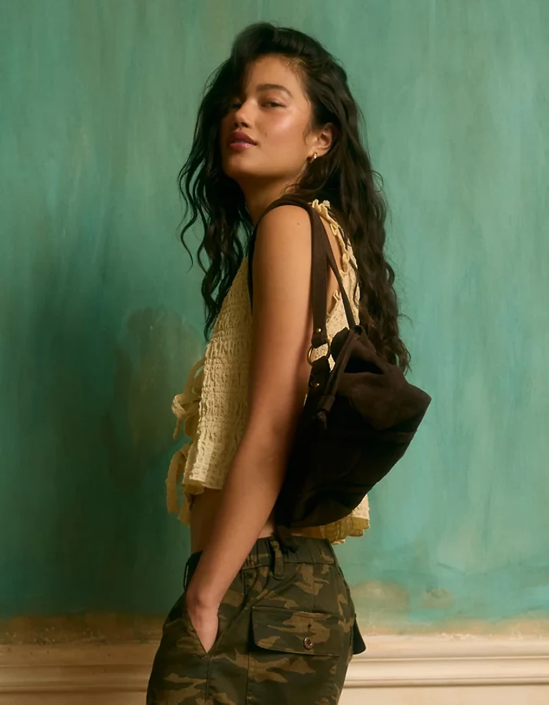 AE Vegan Suede Baguette Bag