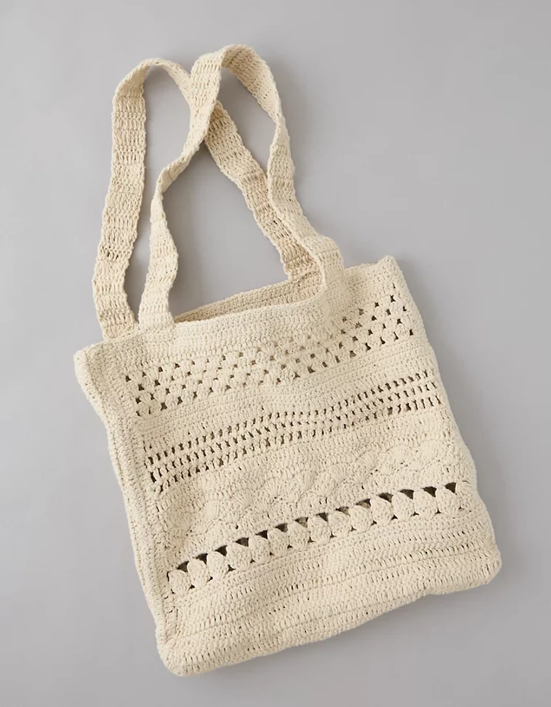 AE Crochet Knit Tote Bag