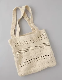 AE Crochet Knit Tote Bag