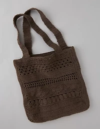 AE Crochet Knit Tote Bag