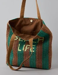 AE Raffia Tote Bag