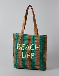 AE Raffia Tote Bag
