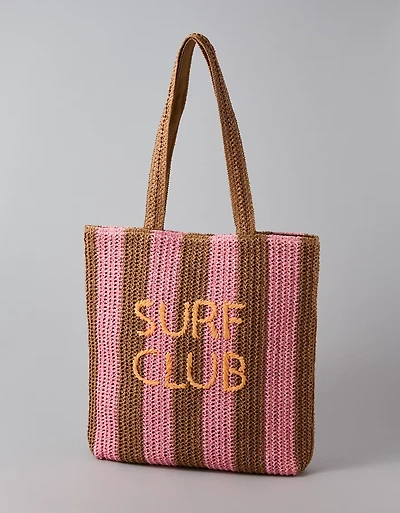 AE Raffia Tote Bag