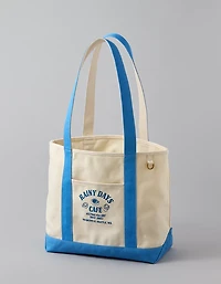 AE Cotton Canvas Rainy Day Cafe Tote Bag