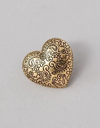 AE Heart Brooch