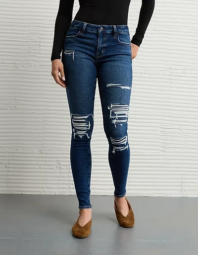 Jegging à taille basse rapiécé Next Level AE