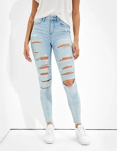 AE Forever Soft Ripped High-Waisted Jegging