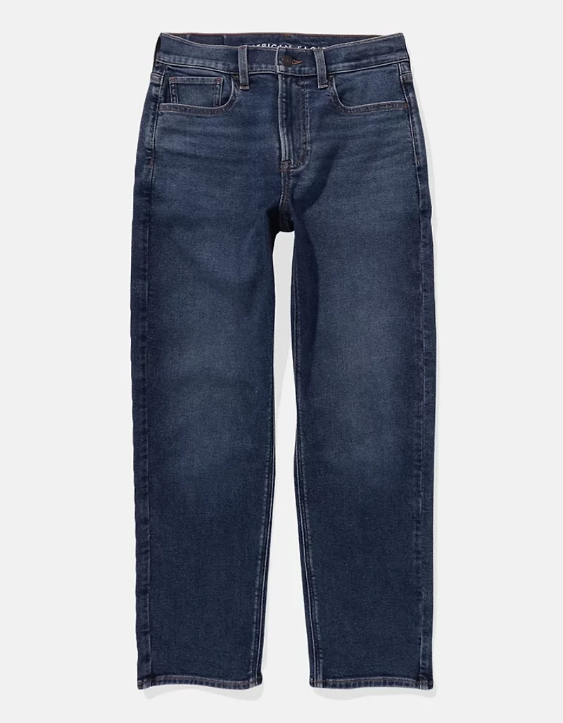 AE Stretch Super High-Waisted Ankle Straight Jean