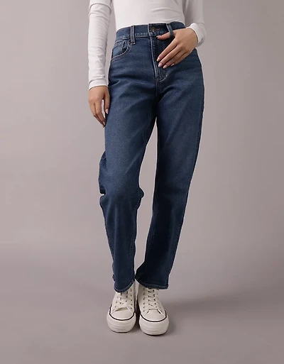 AE Stretch Super High-Waisted Ankle Straight Jean