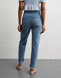 AE Stretch Super High-Waisted Ankle Straight Jean