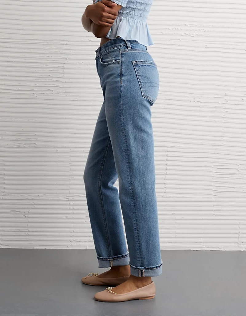 AE Stretch Super High-Waisted Ankle Straight Jean