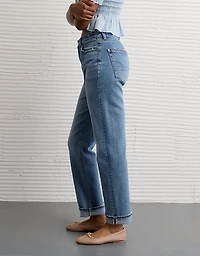 AE Stretch Super High-Waisted Ankle Straight Jean