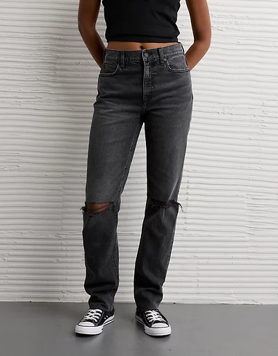 AE Stretch Super High-Waisted Straight Jean