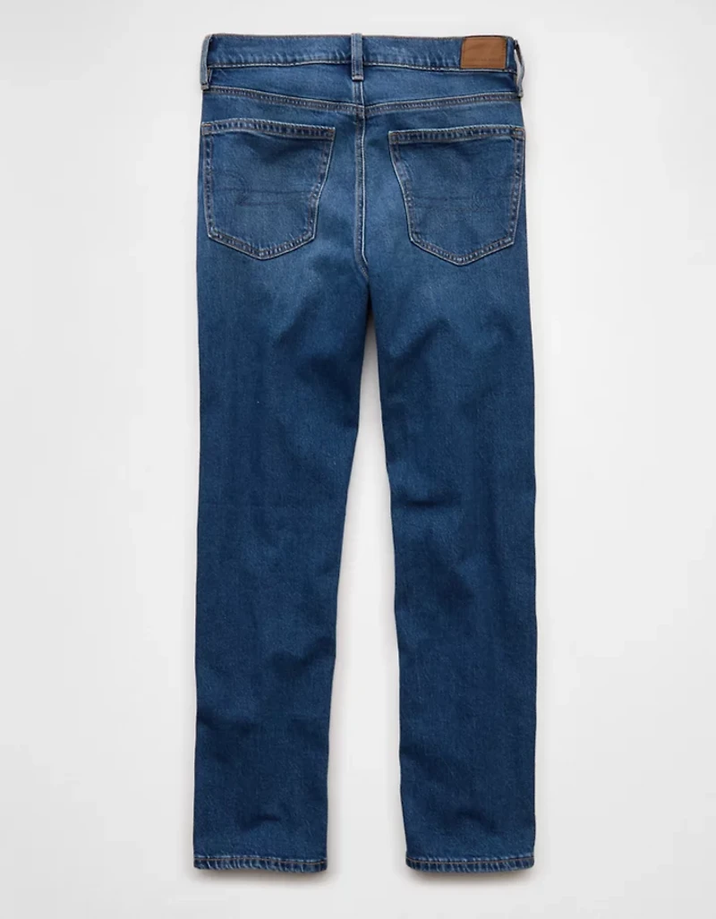 AE Stretch Super High-Waisted Ankle Straight Jean