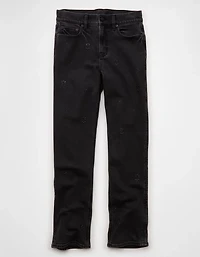 AE Stretch Super High-Waisted Embellished Straight Jean