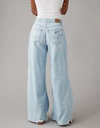 Jean ample à taille très haute et jambe ultralarge déchiré extensible Dreamy Drape AE