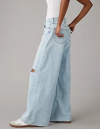 Jean ample à taille très haute et jambe ultralarge déchiré extensible Dreamy Drape AE