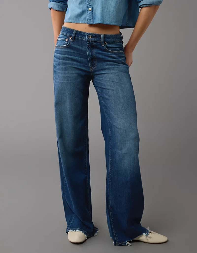 Jean ample à jambe large taille basse extensible Dreamy Drape AE
