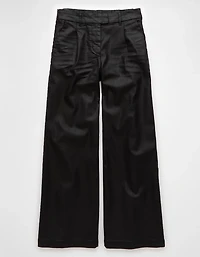 AE Stretch High-Waisted Ultra Wide-Leg Coated Trouser Jean