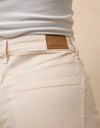 Jean droit ample à taille très haute extensible AE