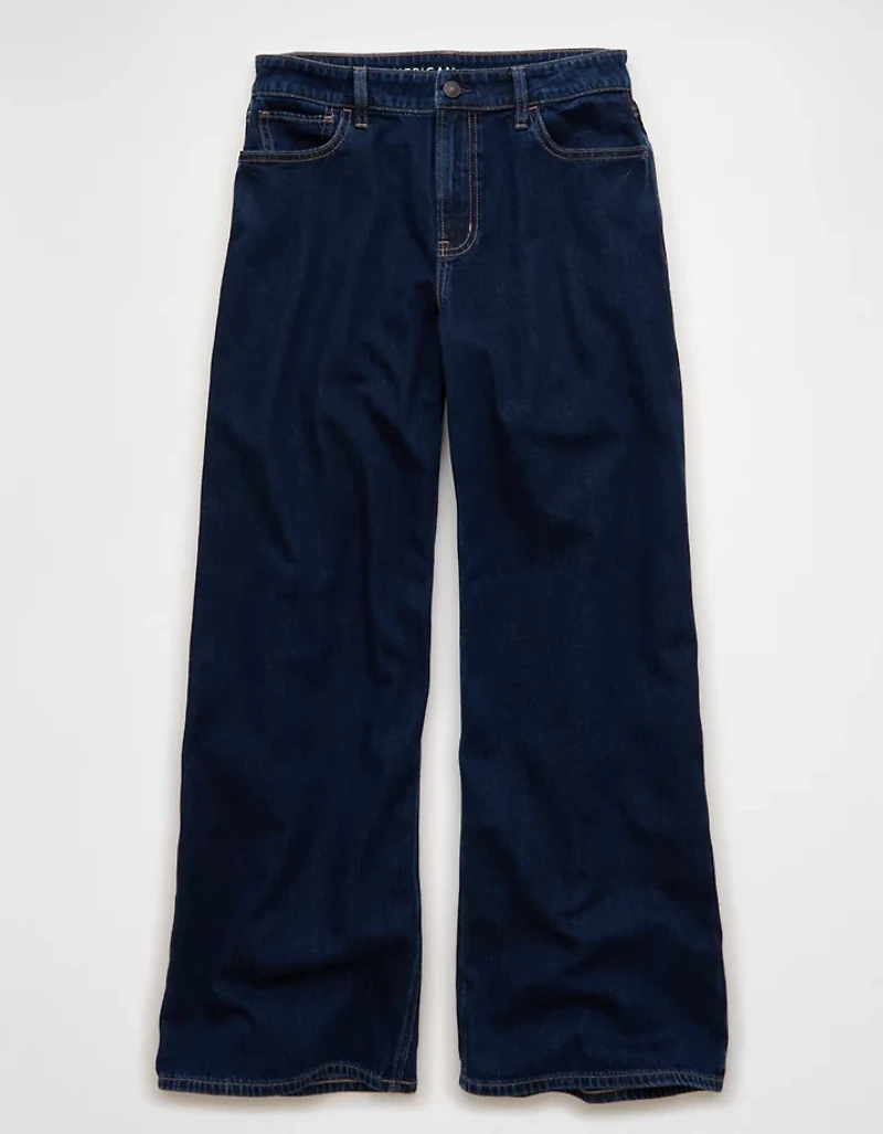 AE Dreamy Drapey Stretch Super High-Waisted Baggy Wide-Leg Jean