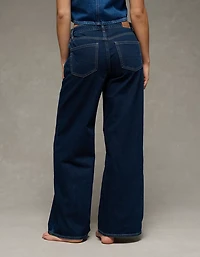 AE Dreamy Drapey Stretch Super High-Waisted Baggy Wide-Leg Jean