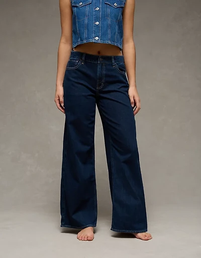 AE Dreamy Drapey Stretch Super High-Waisted Baggy Wide-Leg Jean