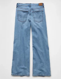 Jean à jambe très large et taille basse patchwork extensible AE
