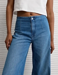 Jean ample à jambe large taille très haute extensible Drapé de rêve AE