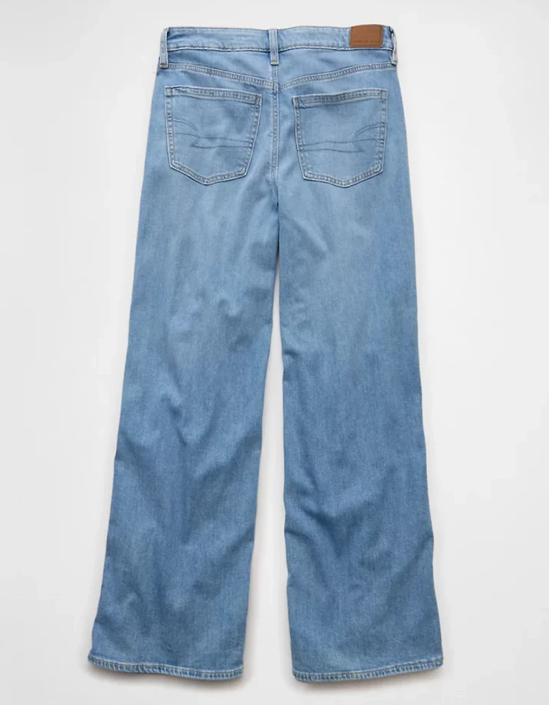 AE Dreamy Drape Stretch Ripped Low-Rise Baggy Wide-Leg Jean