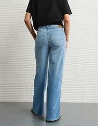 AE Dreamy Drape Stretch Ripped Low-Rise Baggy Wide-Leg Jean